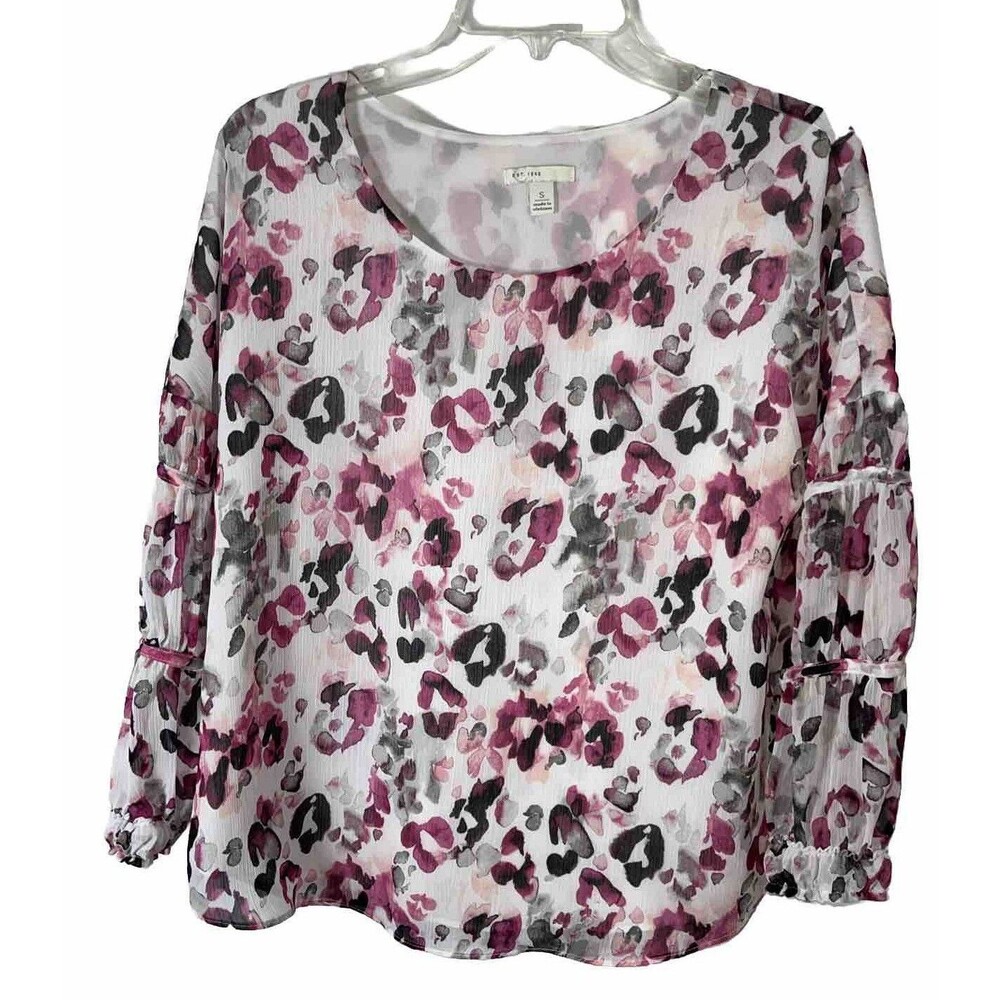 Cato Est.1946 Pink Floral Clifton Woman Top Small Bohemian 90’S Cottagecore